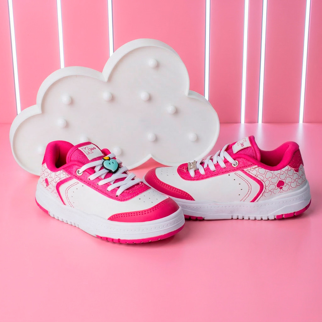TENIS K360 ESTILO RESPITEC BRANCO/PINK BELINHA 