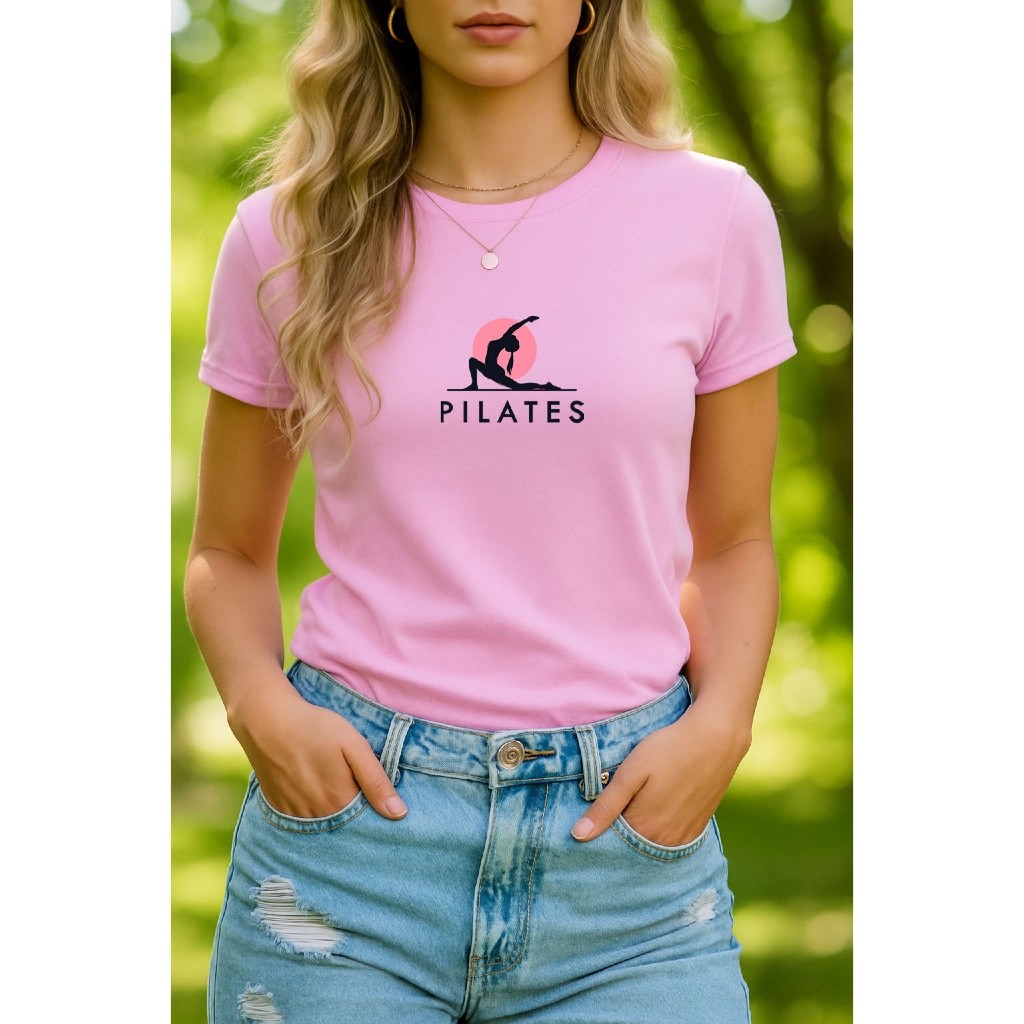 Camiseta Babylook Tshirt Feminina Pilates Fisioterapia Corpo Alma Mente Exercícios Alongamentos Cuidado 100% Algodão
