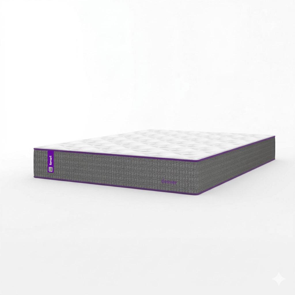 Colchão Casal 138x188 Molas Ensacadas Smartz Espuma AG D80 Suporta 110kg/Pessoa