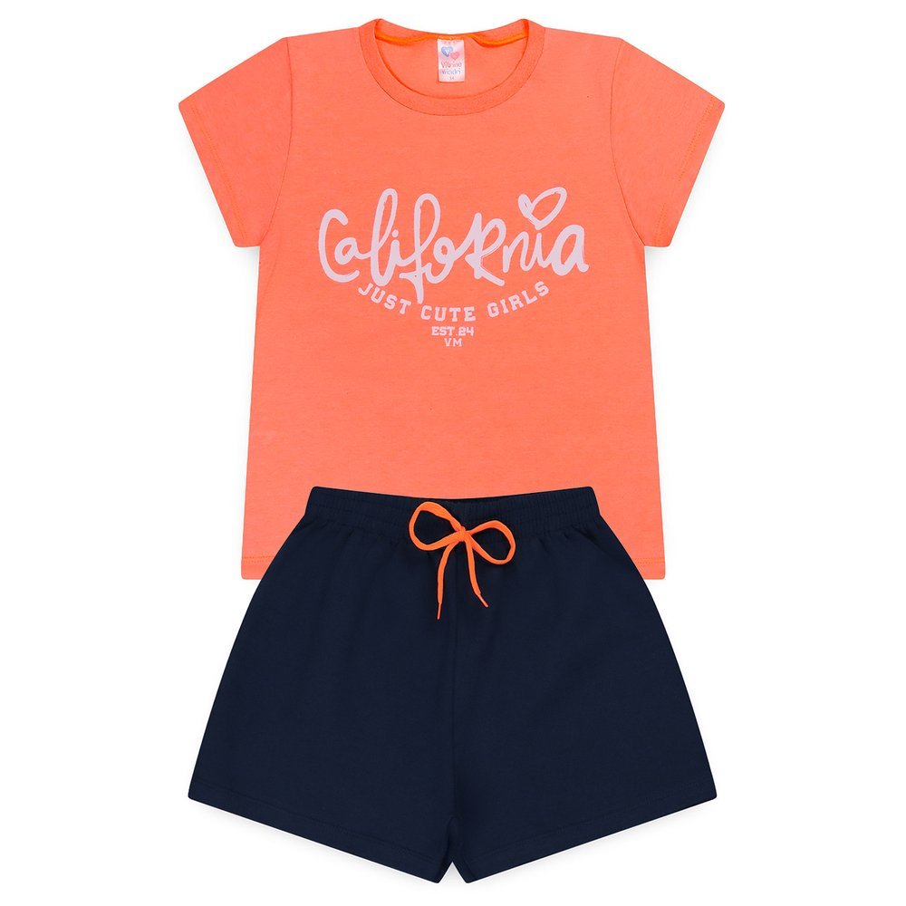 Conjunto Juvenil Verão Feminino California em Oferta na Shopee