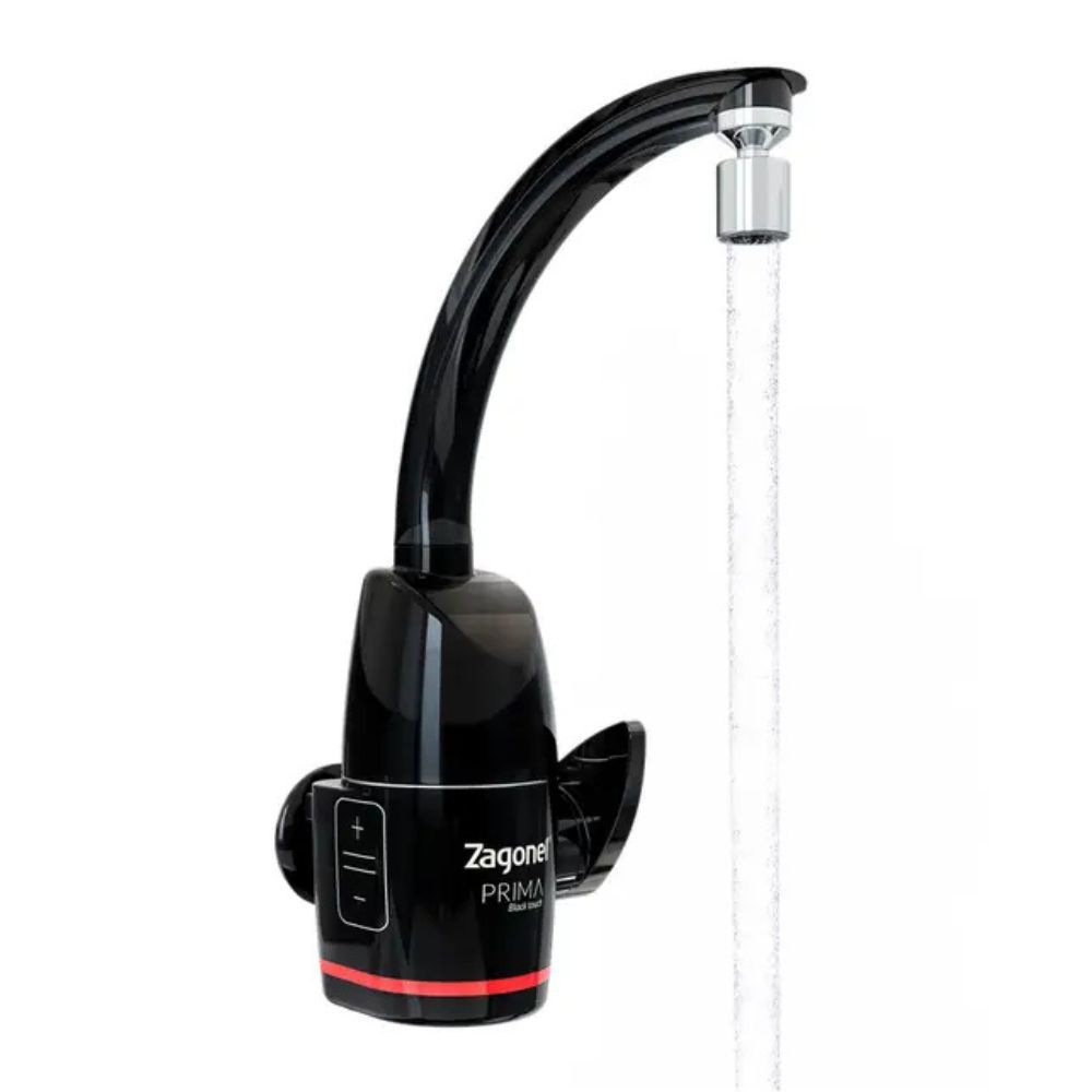 Torneira Prima Eletrônica 5500W 220V Black Zagonel Instalação Em Parede E Bancada