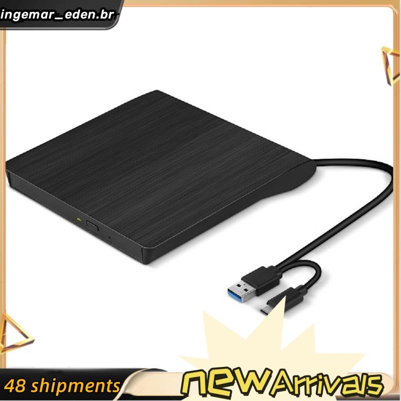 USB 3.0 Tipo-C CD DVD Burner Unidades Ópticas Leitor De Para PC E