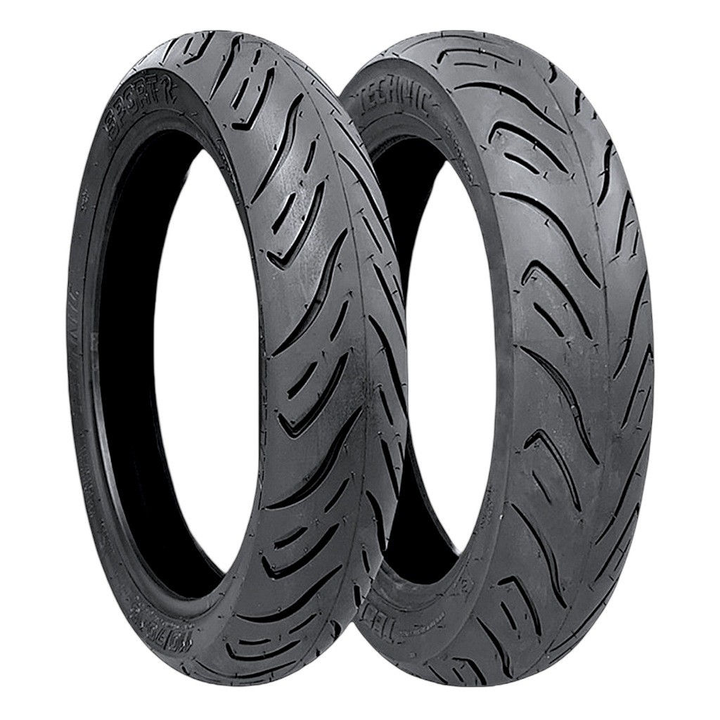 Pneu TECHNIC Sport R Par 90/90-18 + 110/70-16 Sem Câmara Intruder Scooter