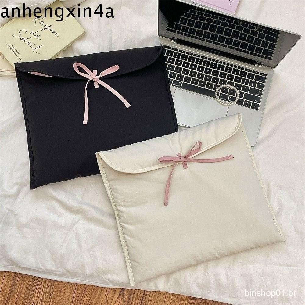 Capa Protetora Para Tablet ANHENGXIN , Bolsa De Manga Com Laço Rosa Estilo Coreano Armazenamento De Computador De Cor Só