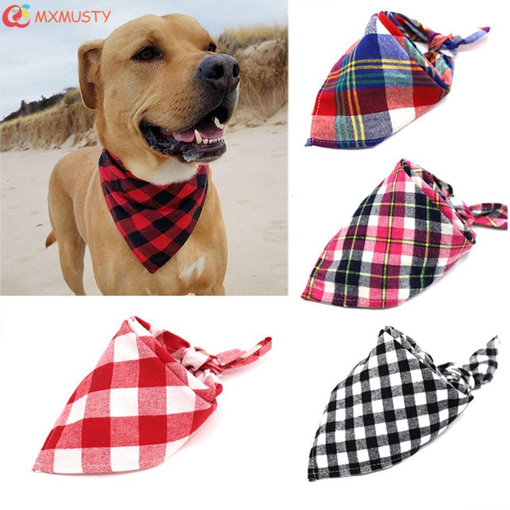 MXMUSTYZA Bandana Para Cachorro , Clássico , Xadrez , Acessórios Tosa , Toalha De Saliva , Coleira Laços , Suprimentos A