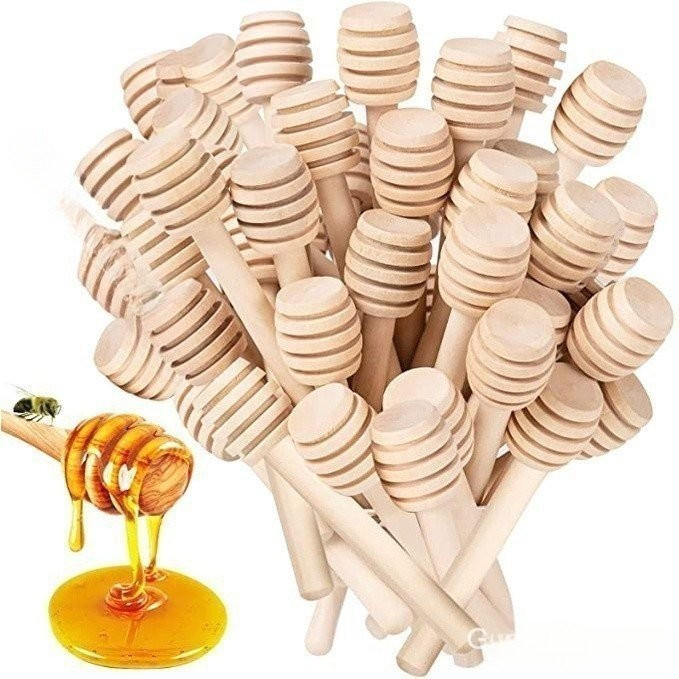 100 Peças de Misturadores de Madeira, Colher de Mel, Bastão de Mel, Ferramenta de Coleta de Mel (Menor Preço) — R$ 31,96 em Shopee, 60% OFF