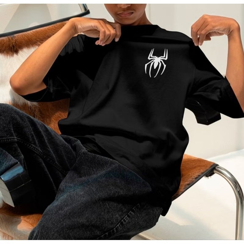 Camiseta Masculina Aranha Camisa 100% Algodão Estampada Confortável Regular