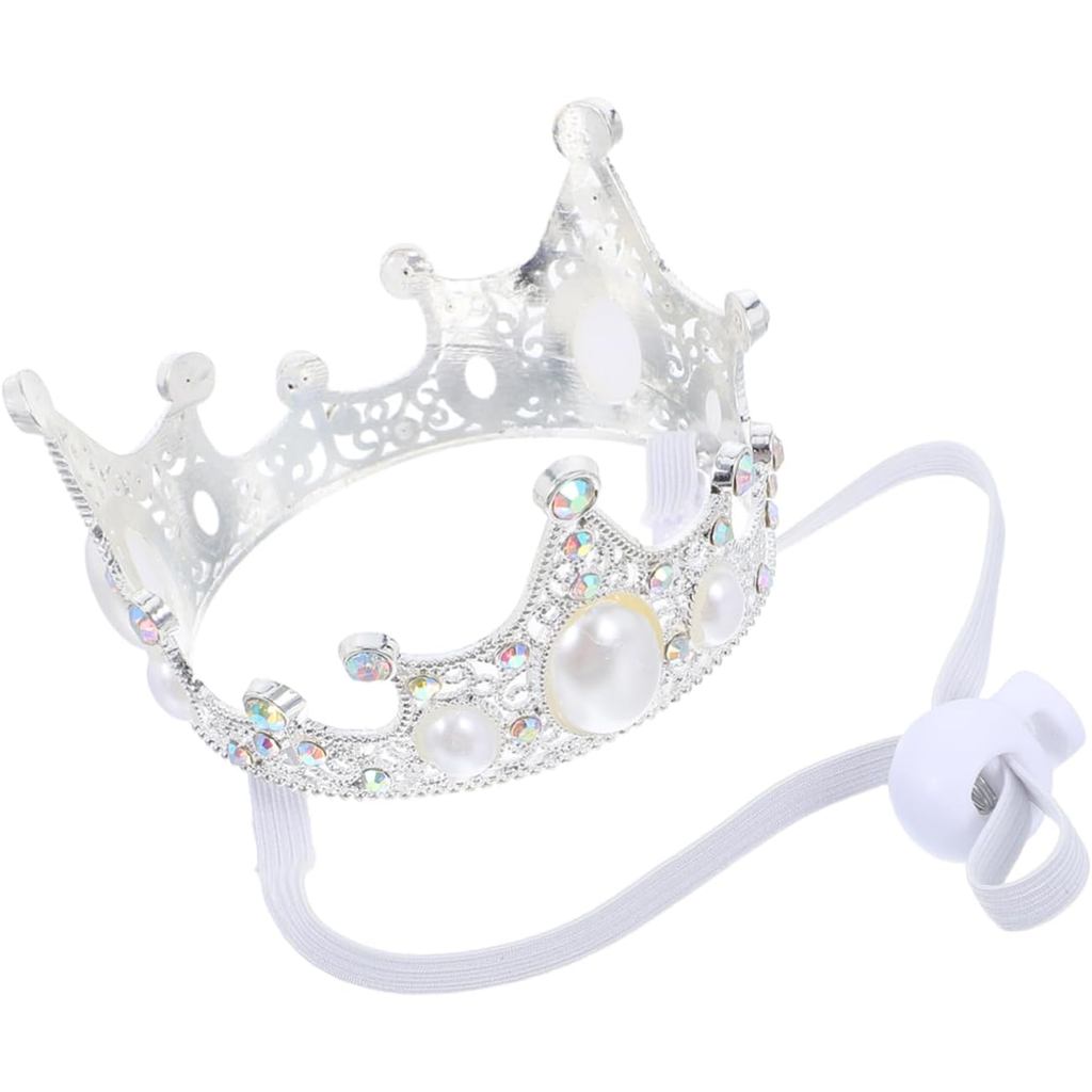 POPETPOP Tiara de Festa para Cães e Gatos, Ajustável, Chapéu de Coroa para Cães e Gatos, Celebrações de Aniversário, Des