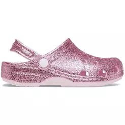Sandália Crocs Classic Chunky Glitter Clog K Pink Milk