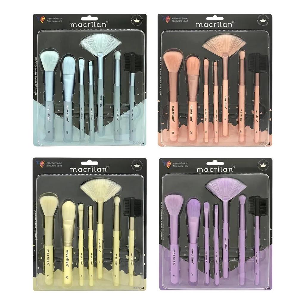 KIT KP9-4 COM 7 PINCEIS PARA MAQUIAGEM
