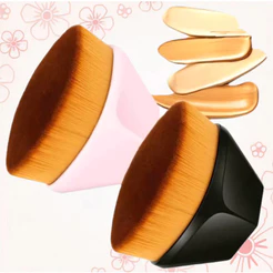 Kit 2 Pincel Hexagonal Profissional Para Base e BB Cream / Alta Cobertura/ Aplicação Uniforme/ Sem Marcas / Maquiagem-WJ