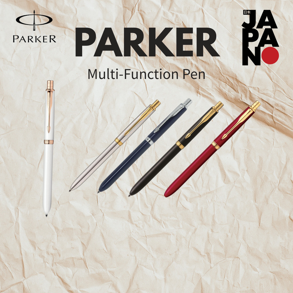Caneta Multifuncional PARKER Sonnet Lacquer Black CT 3 Em 1 Esferográfica 2 Cores (Vermelho Preto) E Caixa De Presente De Lápis Mecânico Impo