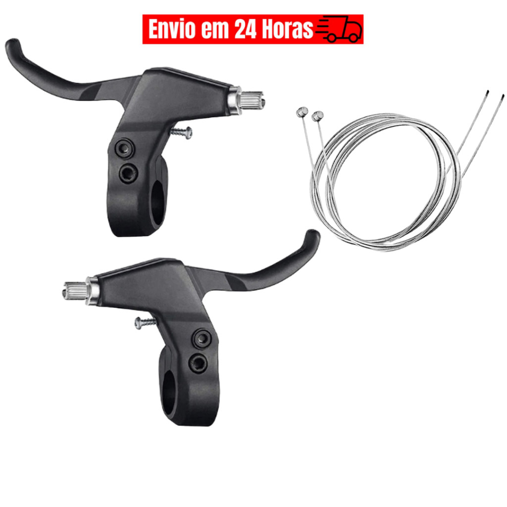 Par Manetes De Freio Bike Bicicletas Nylon V-Brake Com Regulagem Cabos de Freio em Oferta na Shopee
