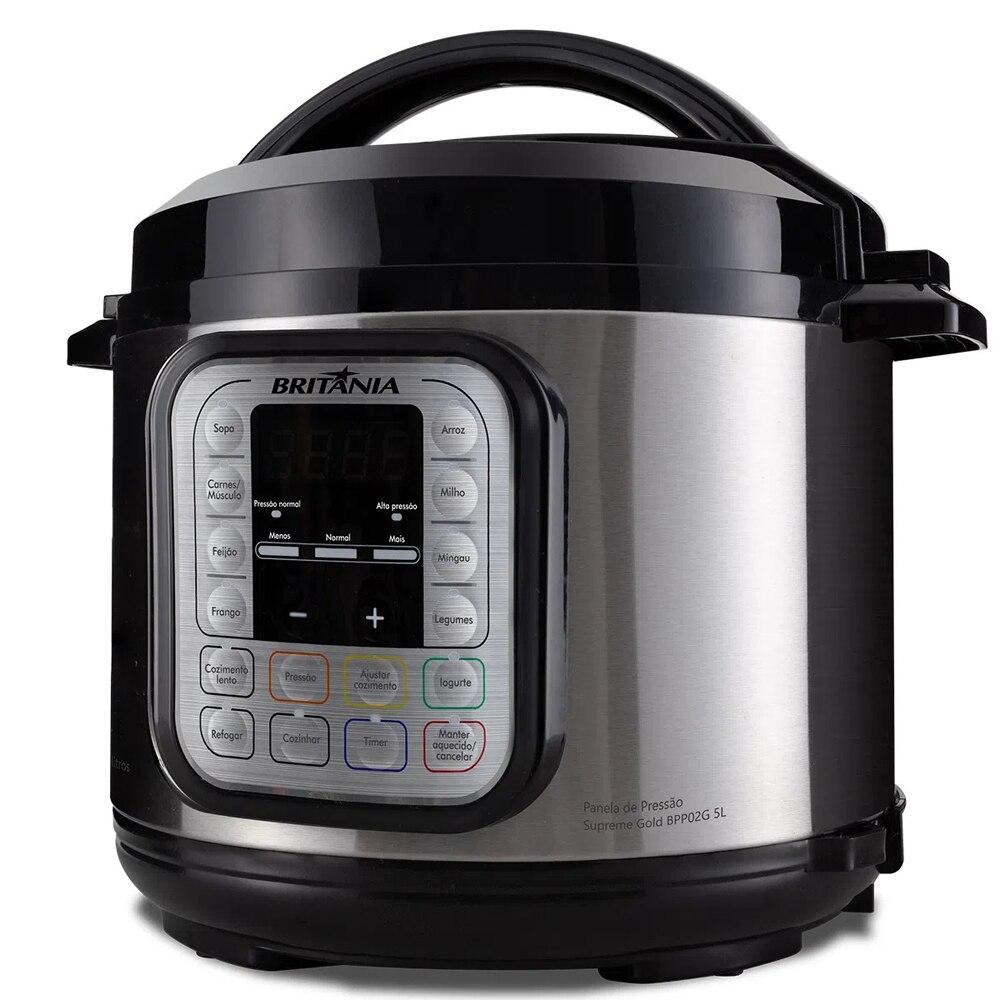 Panela de Pressão Elétrica Britânia Supreme Gold, 5 Litros em Oferta na Shopee