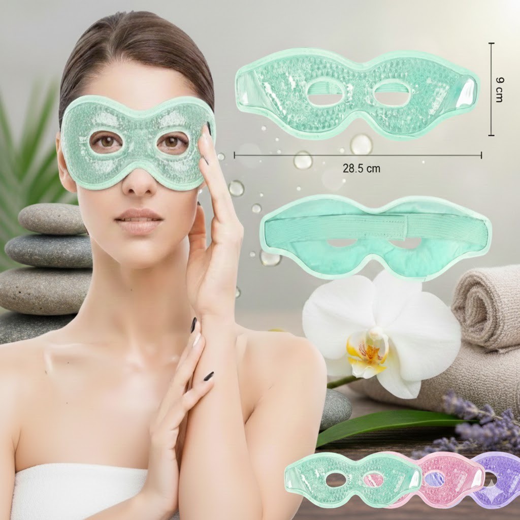 Máscara Térmica Facial em Gel Para Olhos Quente/Fria Alívio e Relaxamento Reutilizável P.QIU em Oferta na Shopee