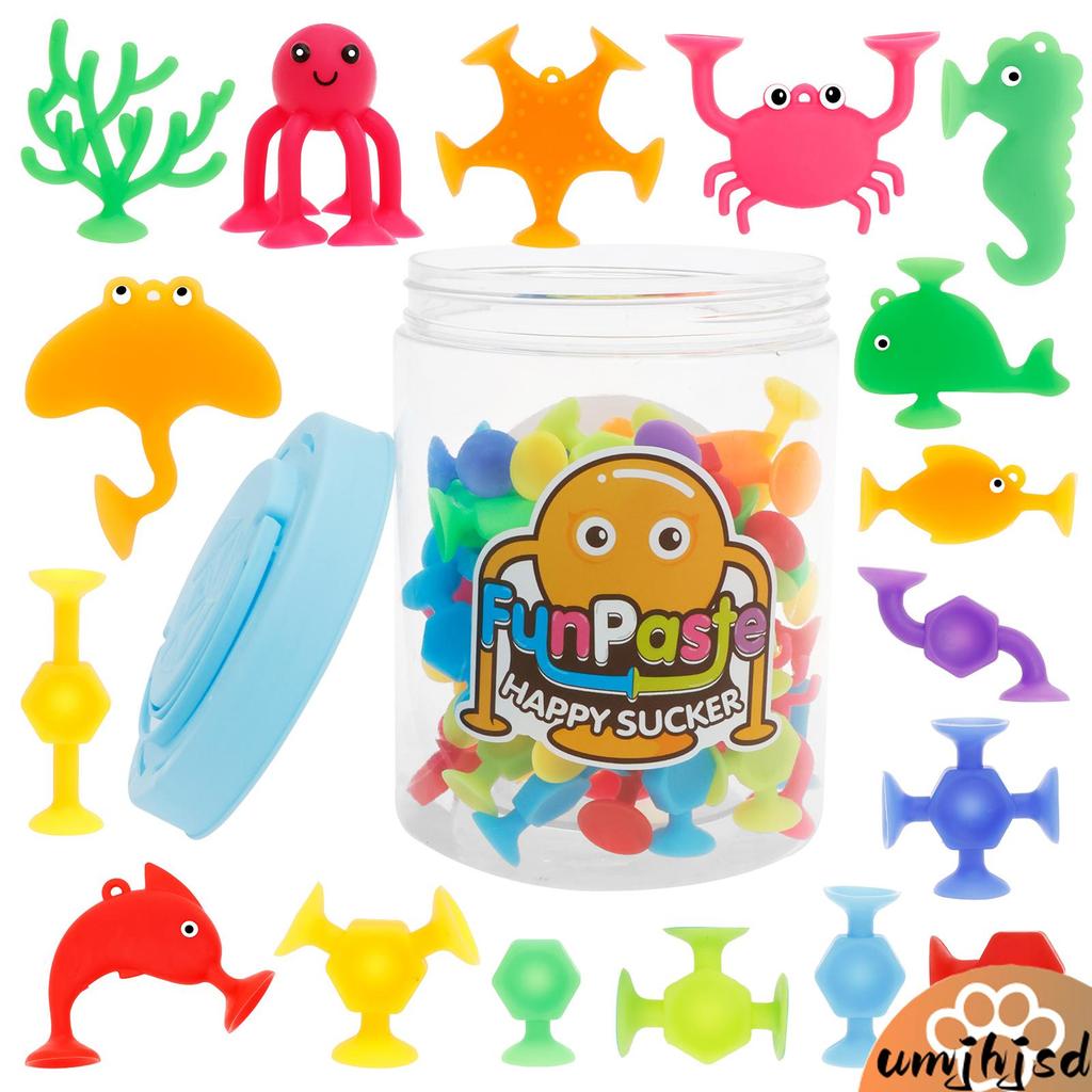47 Pçs Silicone Viagem Criança Ventosa Brinquedo Bebê Sucção Banho Brinquedos Conjunto Para Banheira SHOPSKC5784