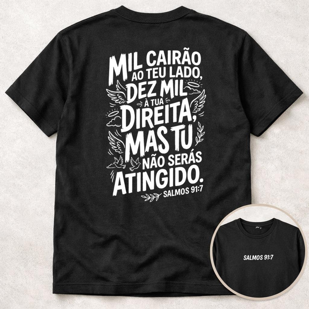 Camiseta Cristã Streetwear Salmos 91 Premium Unissex Camisa Gospel Tendencia Cristão Deus em Oferta na Shopee