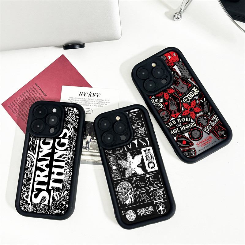 Capinha Para Samsung S24 S23 S22 Ultra S21 S20 FE M34 Capa de celular à prova de choque stranger things Silicone Case