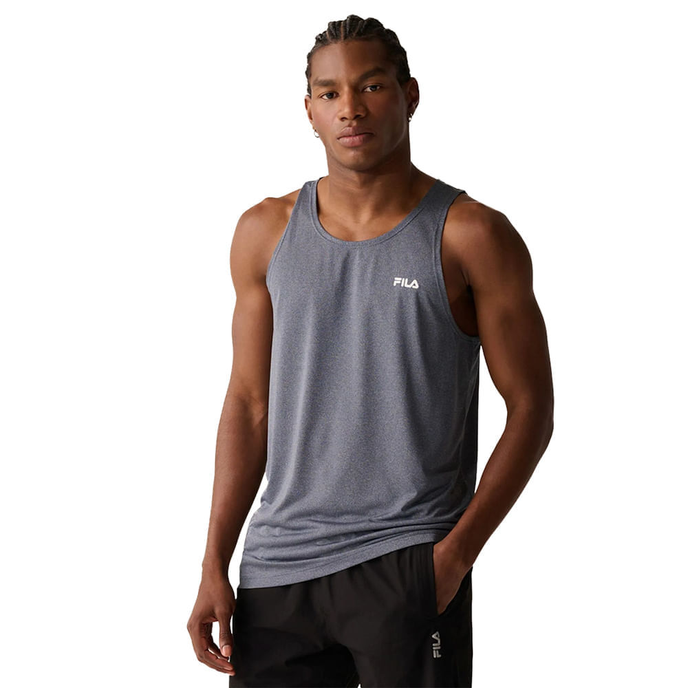 Regata Masculina Fila Sport Melange II Marinho Mescla em Oferta na Shopee