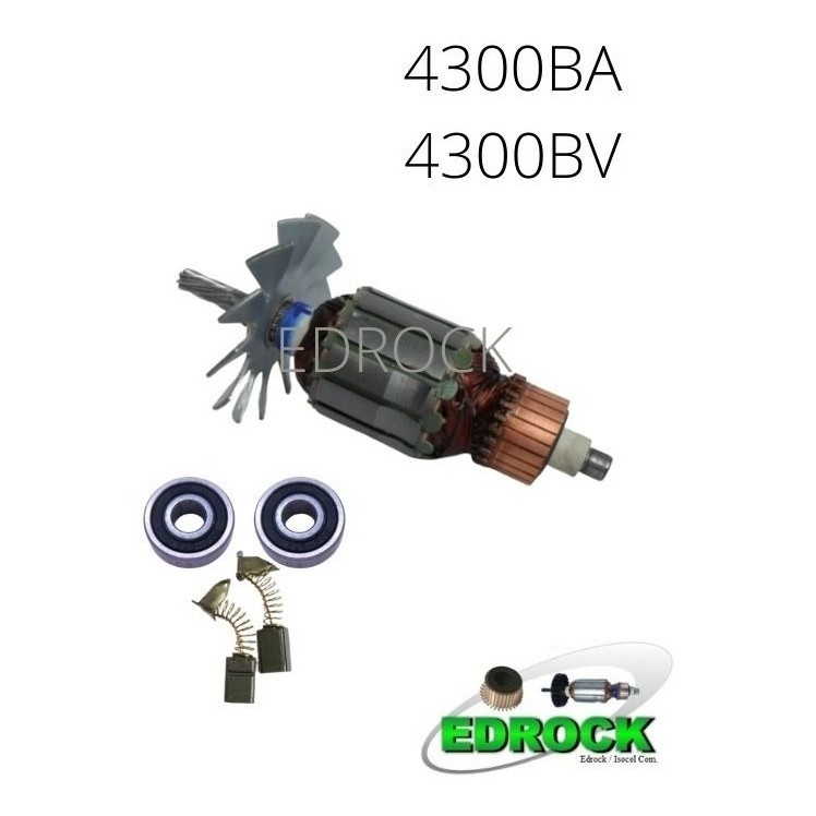 4300 BA BV Makita Serra Tico Tico Induzido Rotor 220V Rolamentos Escova Carvão