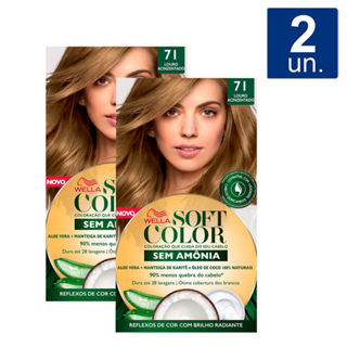 Kit 2 Tintura Soft Color Sem Amônia Louro Acinzentado 71Wella em Oferta na Shopee