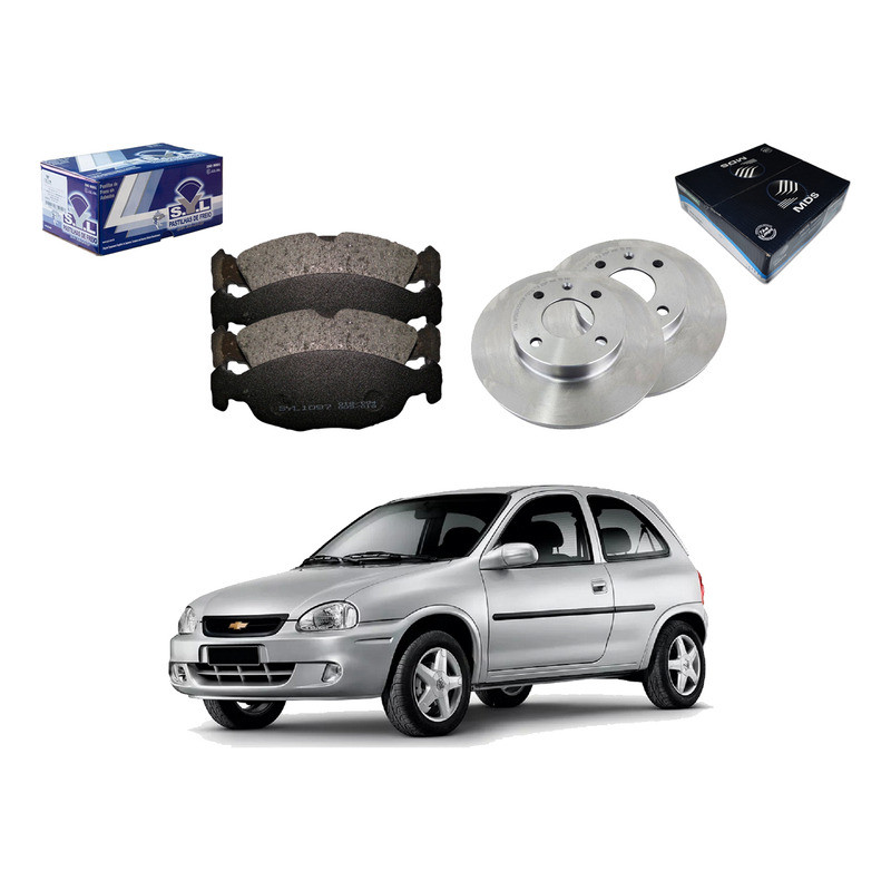 Kit Disco Pastilha Dianteiro Corsa 1.0 1997 A 2005 em Oferta na Shopee