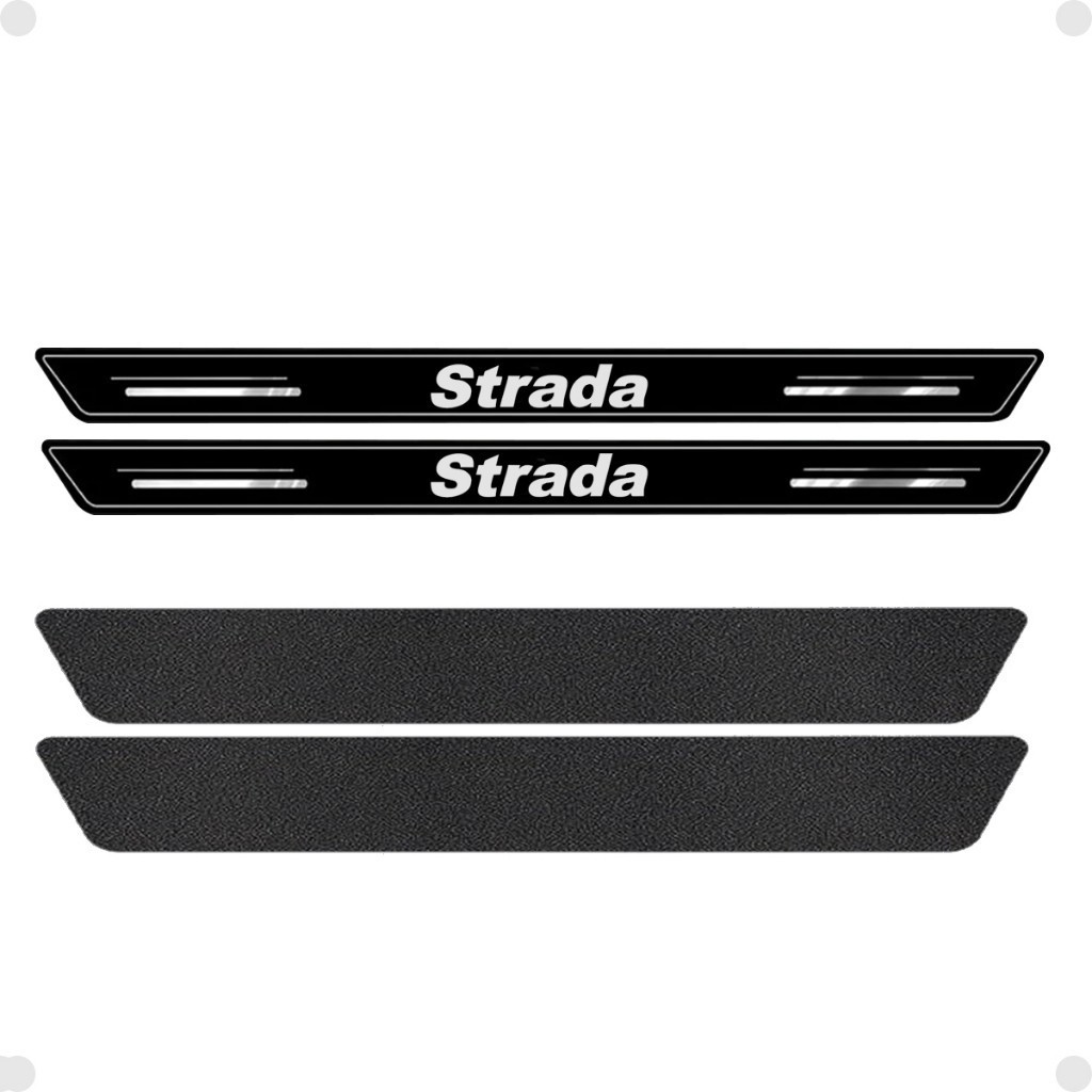 Kit Soleira Protetor 2 Porta Fiat Nova Strada 2019 2020 2021 2022 2023 2024