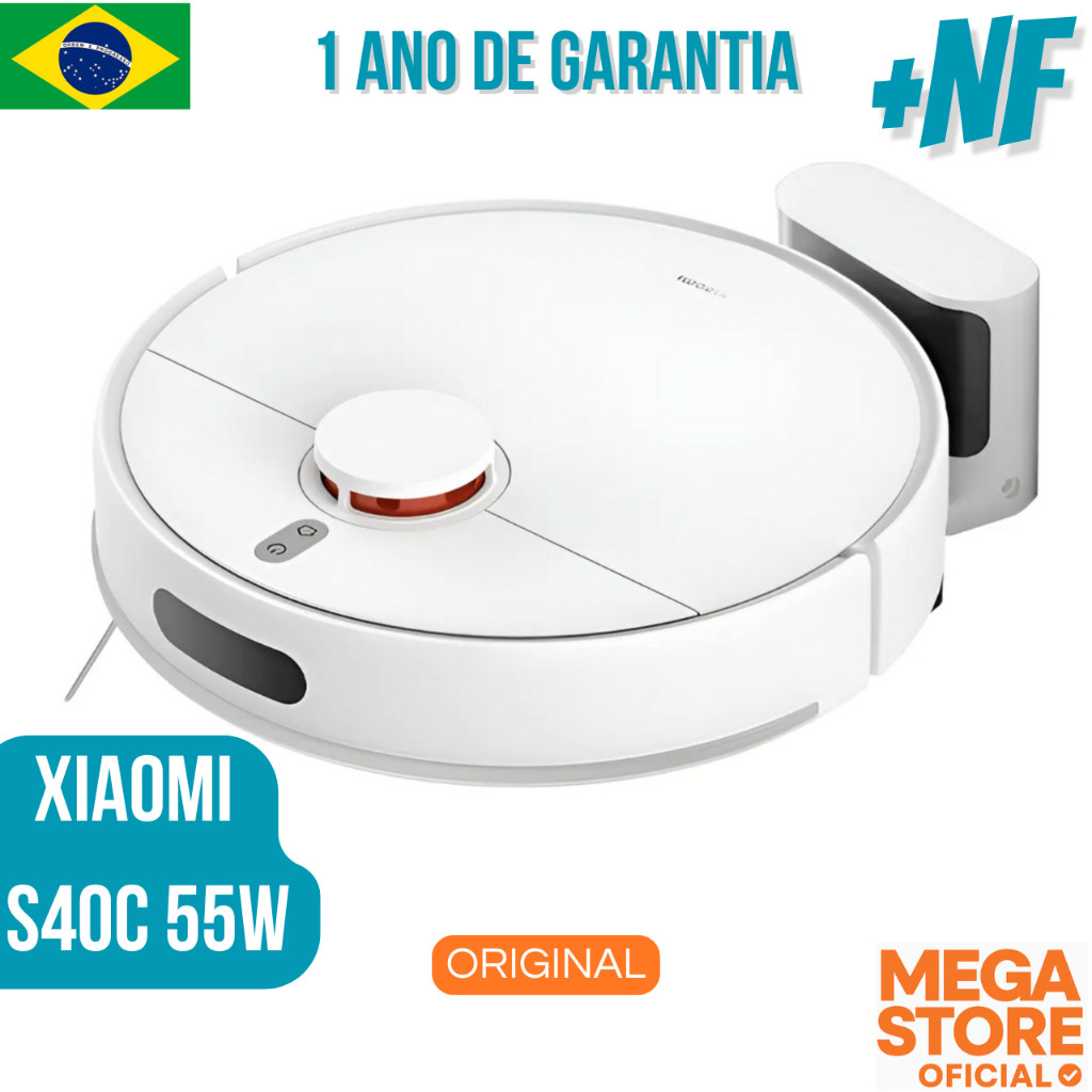 Robô Aspirador Inteligente Xiaomi S40C | 5.000 PA 55W Bivolt Original Lacrado Envio Todo Brasil + NF