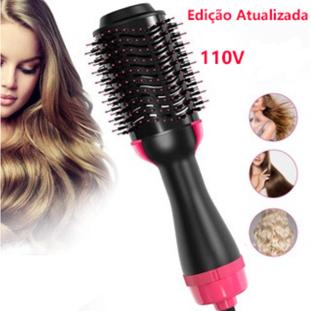 Escova Secadora 110v Alisador Elétrica Escova de ar quente Modeladores de cabelo Com 3 Em1 Hair
