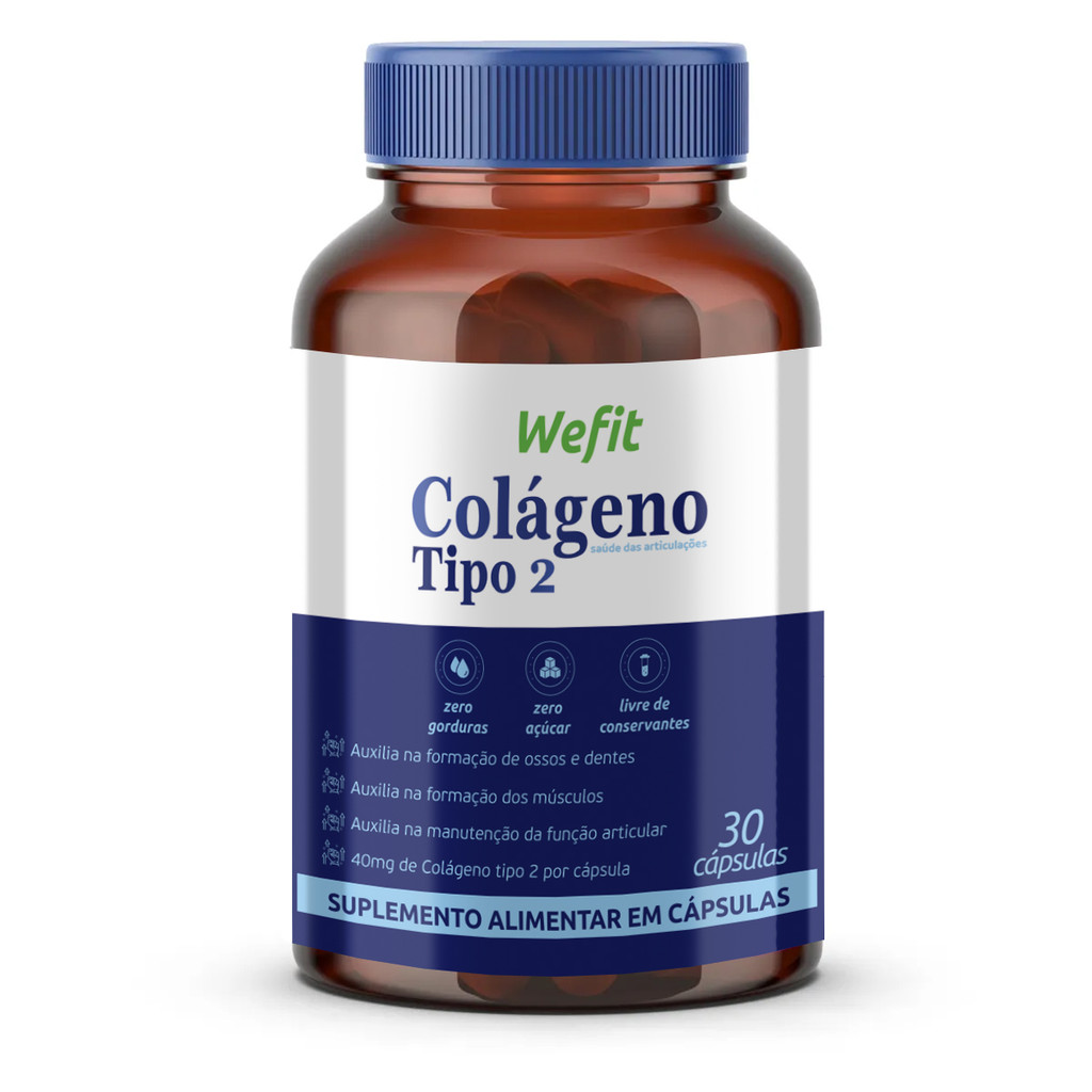 Colágeno Tipo 2 Pote Com 30 Cápsulas Wefit em Oferta na Shopee
