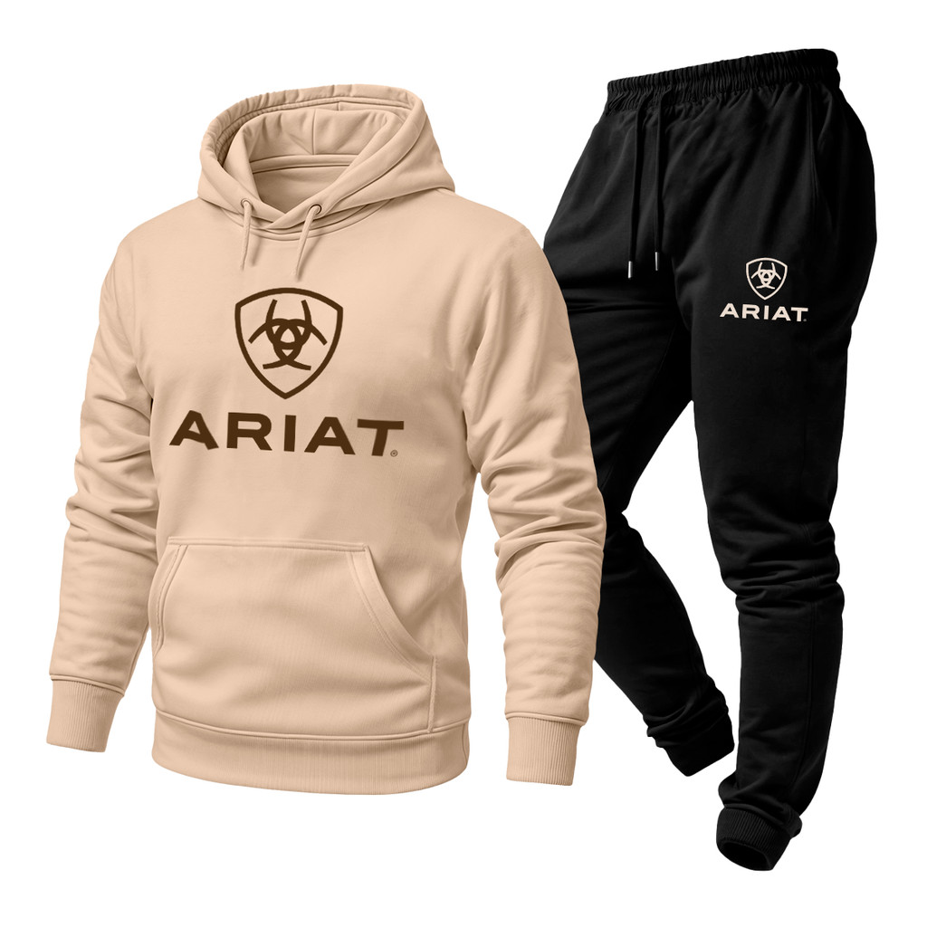 Conjunto Moletom Country Estampado Ariat Calça e Blusa Unissex  Com Capuz Bolso Canguru