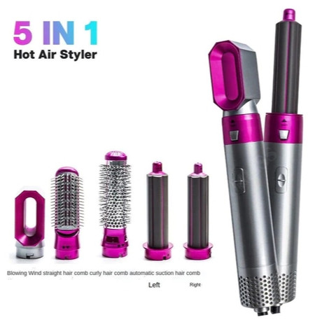 Escova 5 em 1 Secador, Pente, Modelador, Aumenta volume Profissional 110v