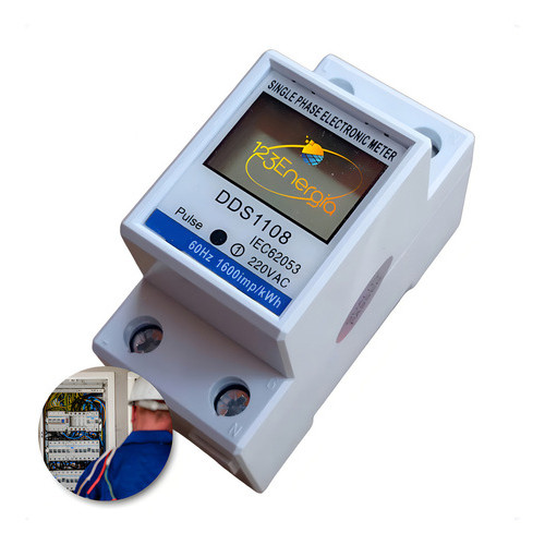 Medidor De Consumo De Energia Luz Kwh Digital 80a Watimetro