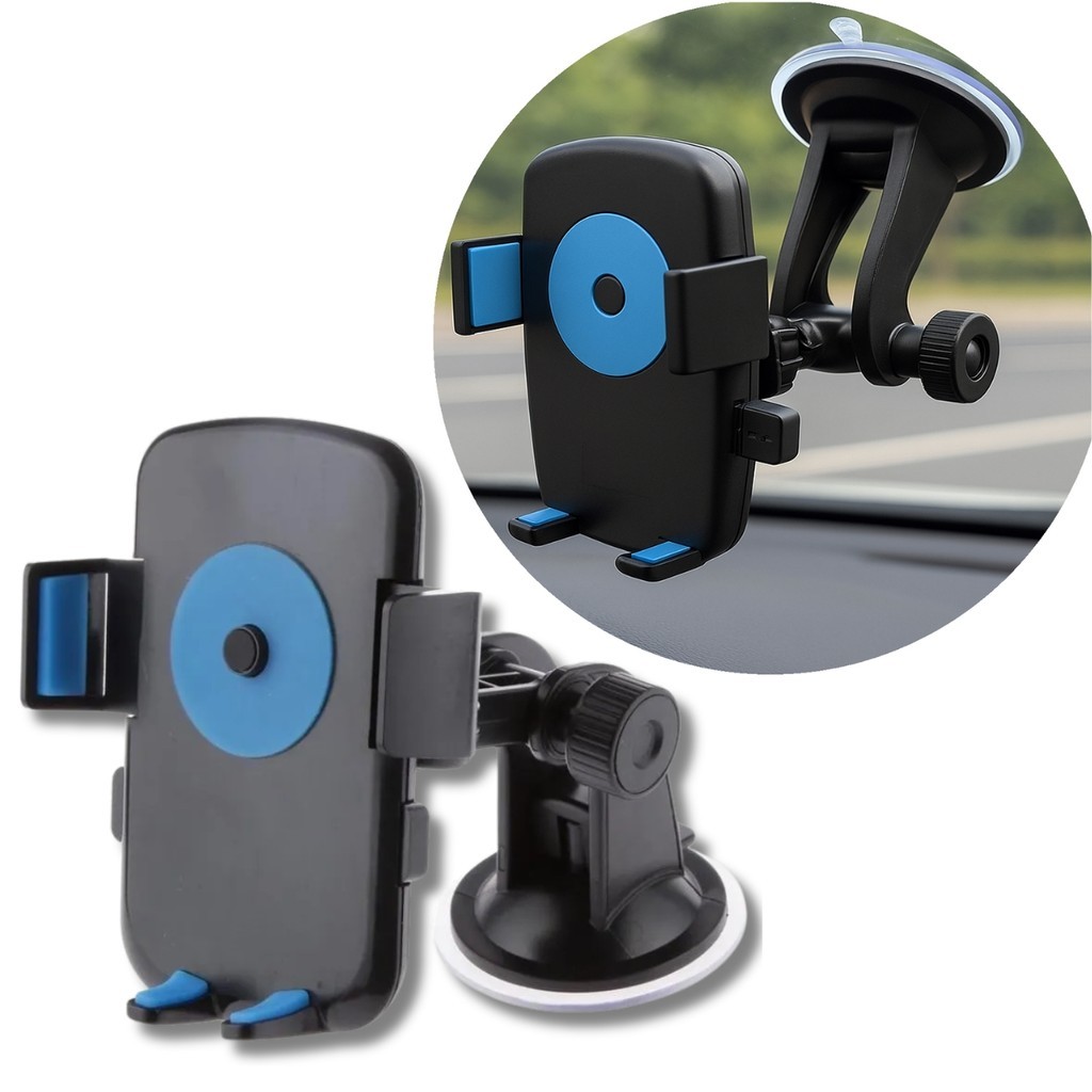 Suporte de Celular Veicular para Smartphone Universal com Giro 360° para Painel e Para-brisa em Oferta na Shopee