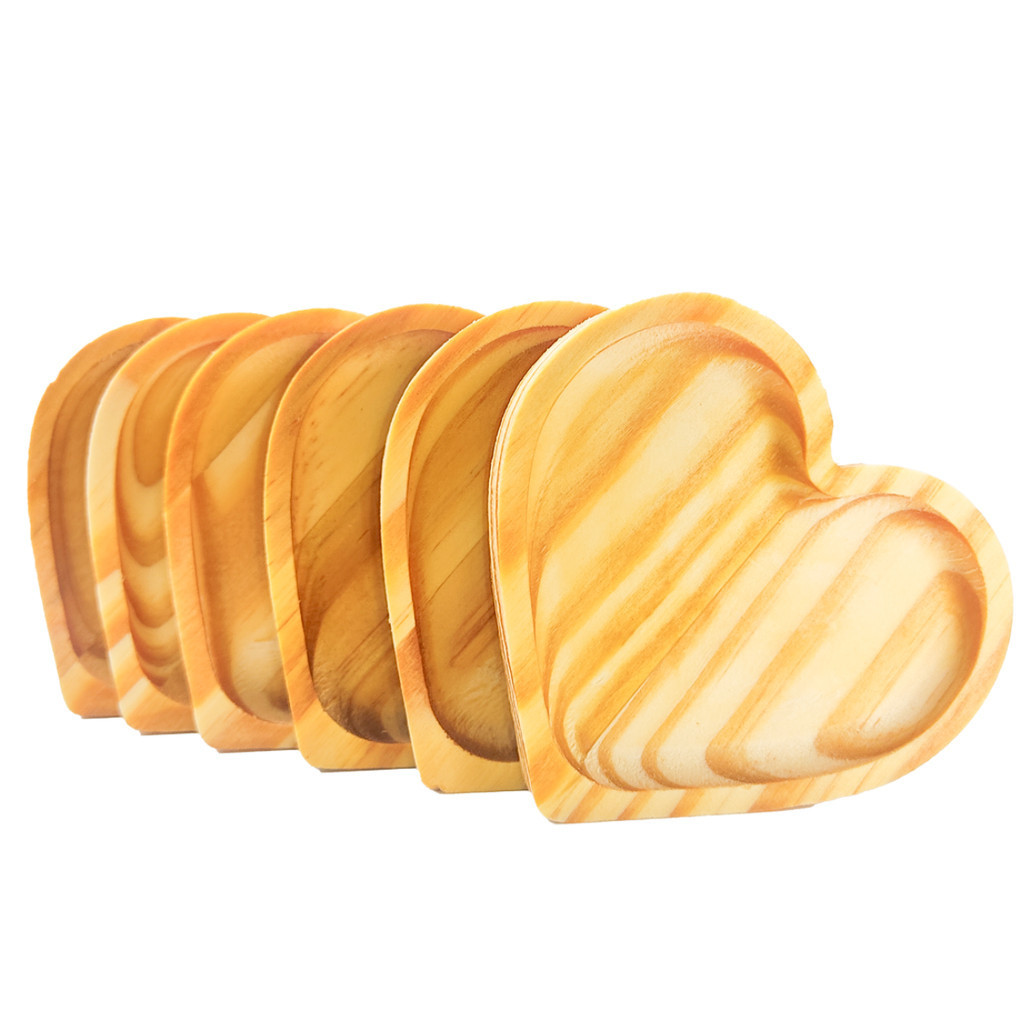 Kit 24 Pires Coração  Mesa Posta Atacado Café Cozinha Madeira Pinus