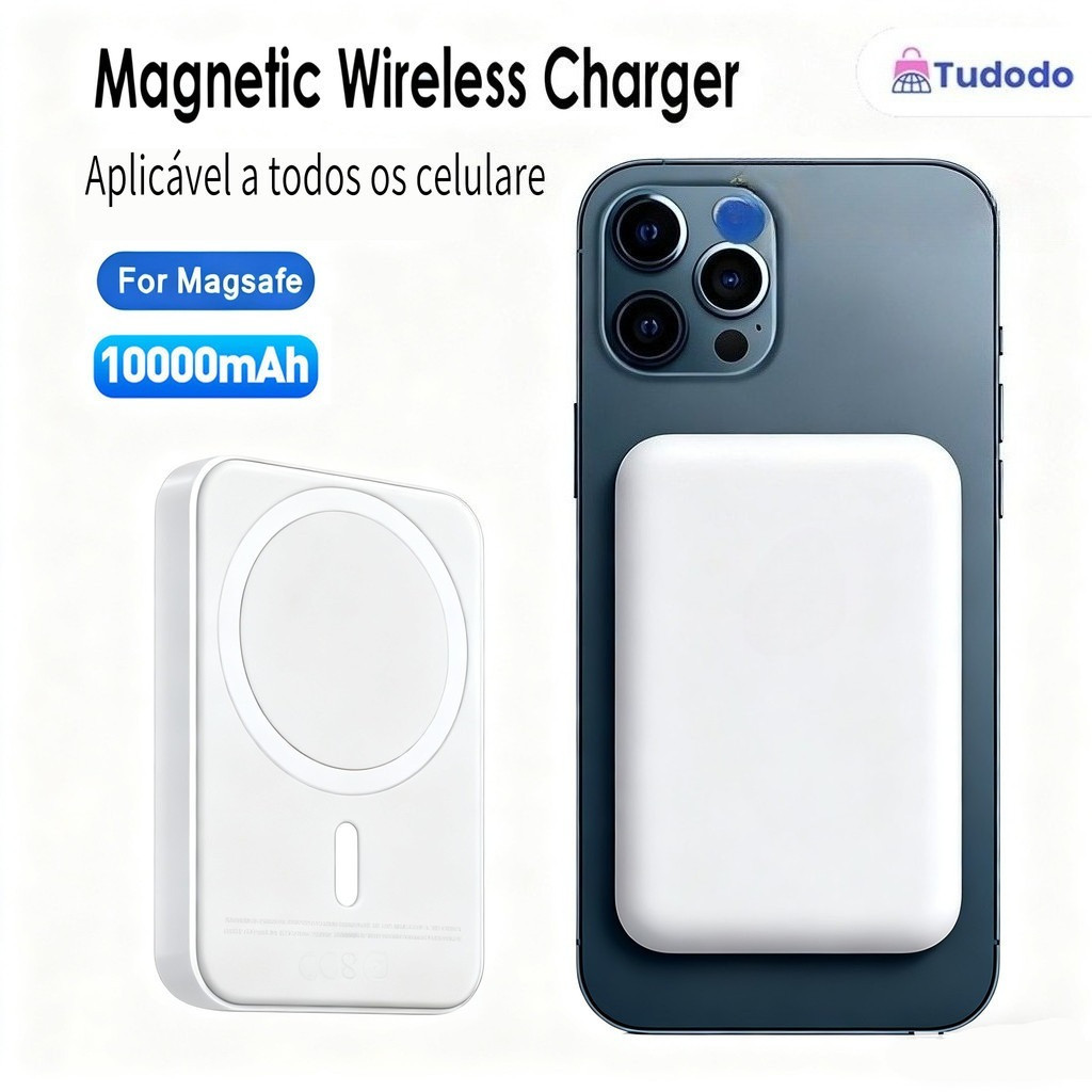 Carregador Magnético Sem Fio Portátil Para iPhone  , Banco De Potência Compatível Com MagSafe 3000mAh/5000mAh/100