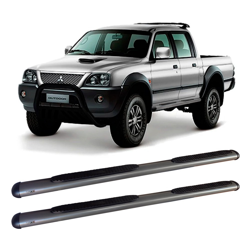 Estribo L200 Sport Outdoor Oval Oblongo Grafite