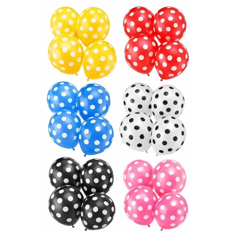 24 UNIDADES BALÃO BEXIGA DE BOLINHAS DE POÁ 12" POLEGADAS