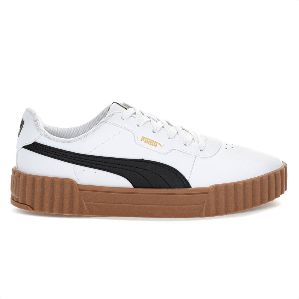 Tênis Puma Carina 3.0 BDP Branco Preto e Marrom - Feminino
