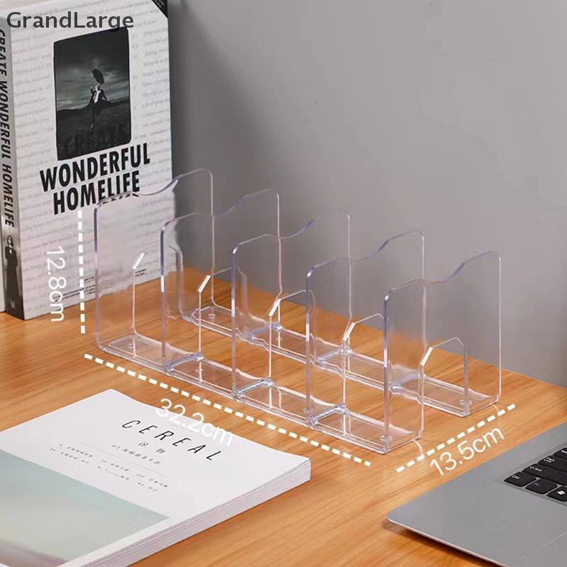 [GrandLarge] Organizador De Bolsa De Plástico Transparente , 4 Seções , Armário , Prateleira , Divisor , Suporte De Exib