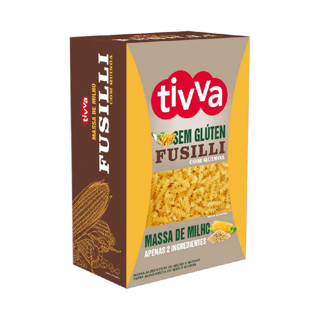 Macarrão fusilli de milho com quinoa tivva sem glúten e sem lactose 500g