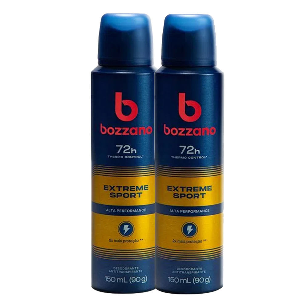Kit 2 Desodorante Bozzano Extreme Sport Aerossol Antitranspirante Masculino 150ml em Oferta na Shopee