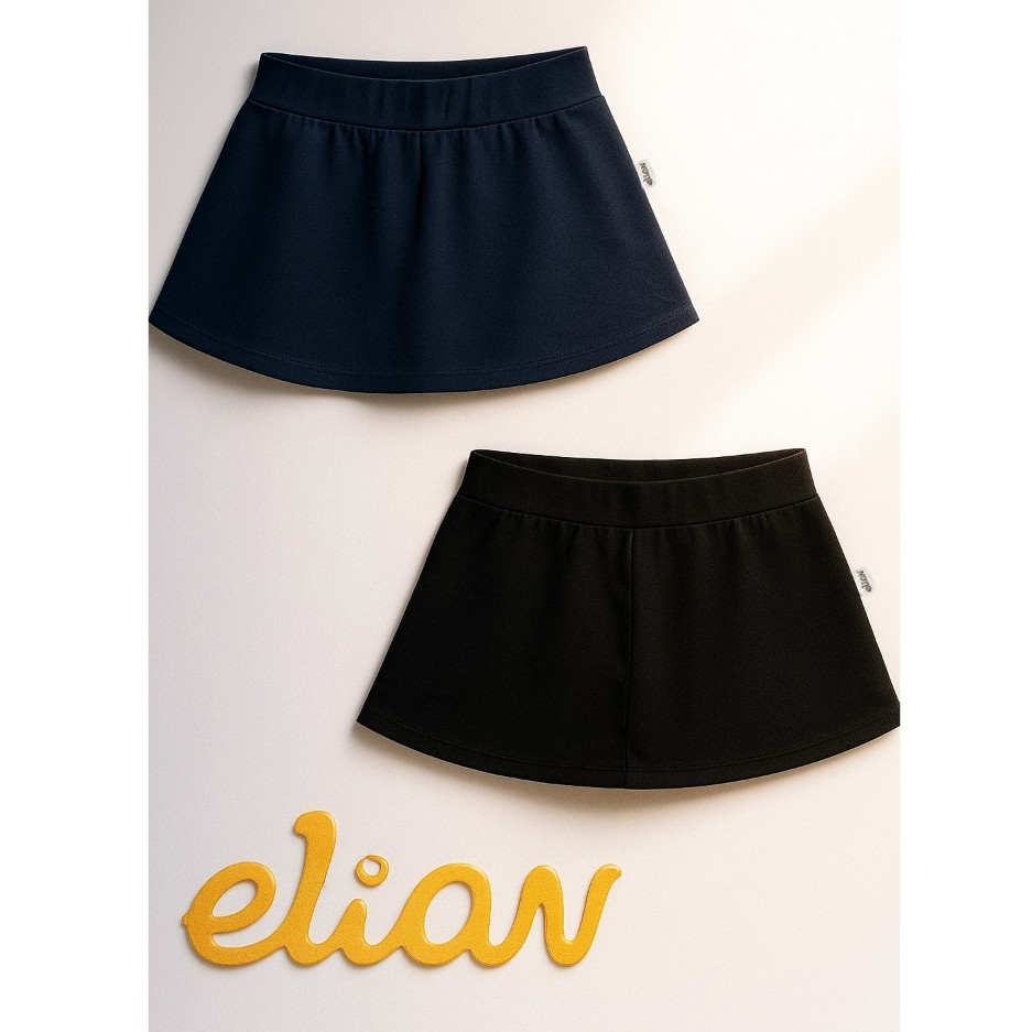 Short Saia Infantil Escolar Menina Cotton Elian Original