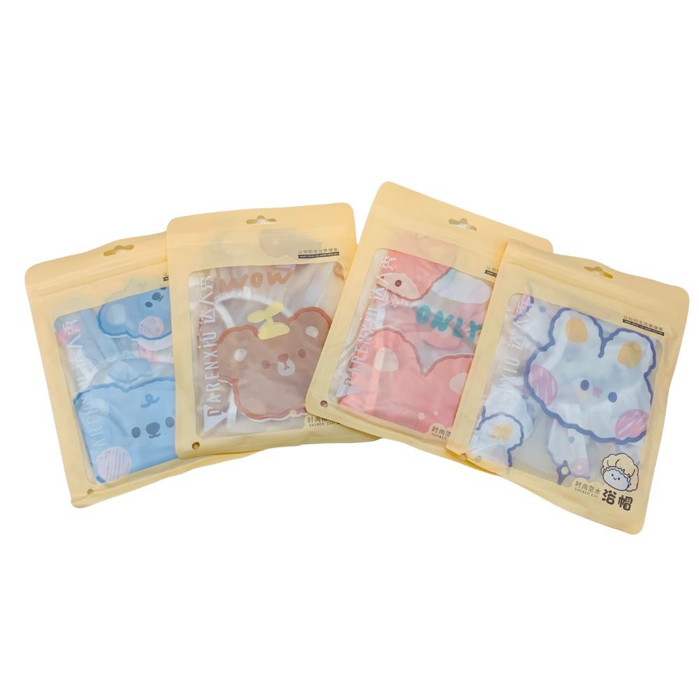 Touca de Banho Fofa Impermeável com Estampa Animais