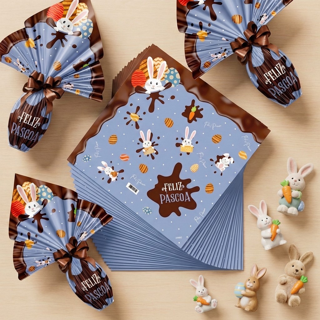 Kit 25 Sacos Embalagem Ovo Páscoa 250g a 500g Diversos Modelos e Tamanhos em Oferta na Shopee