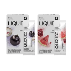 Kit Jabuticaba | Melancia LIQUIDZ® - Eletrólitos Zero Açúcares - 2 Caixas - 12 sachês
