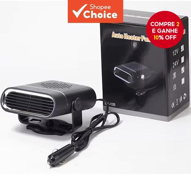  Mini Aquecedor e Resfriador de Carro 3s Aquecimento Rápido Aquecedor Automático 360 Rotação Ventilador Quente para