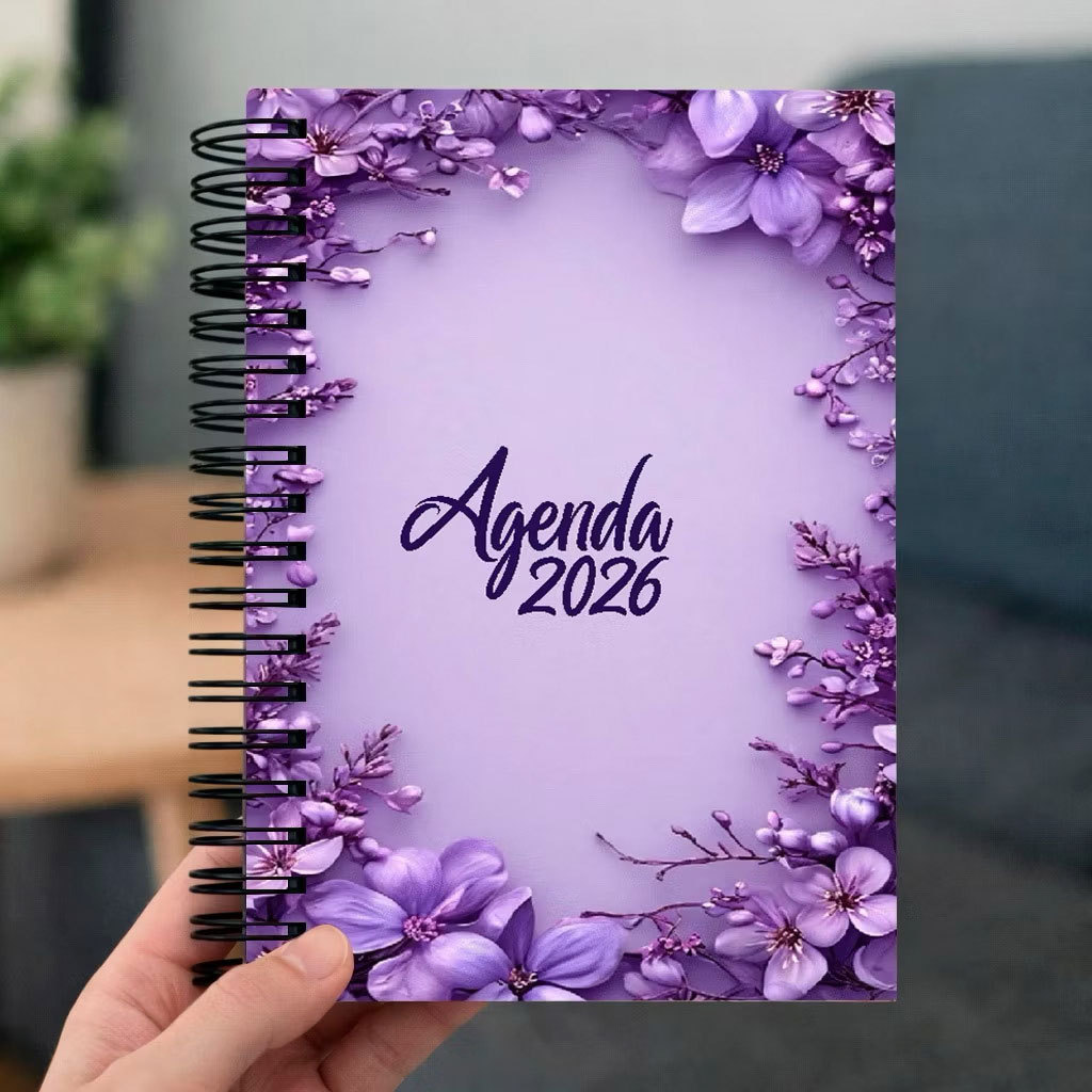 Agenda 2026 Coleção Floral – 1 Dia Por Página