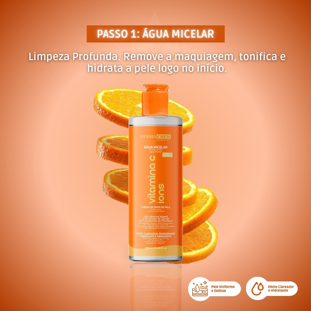 Skin Care Kit Clareador do Rosto Vitamina C Anti Idade Completo Protetor Solar Ajuda Melasma Acne — imagem 2 de 2