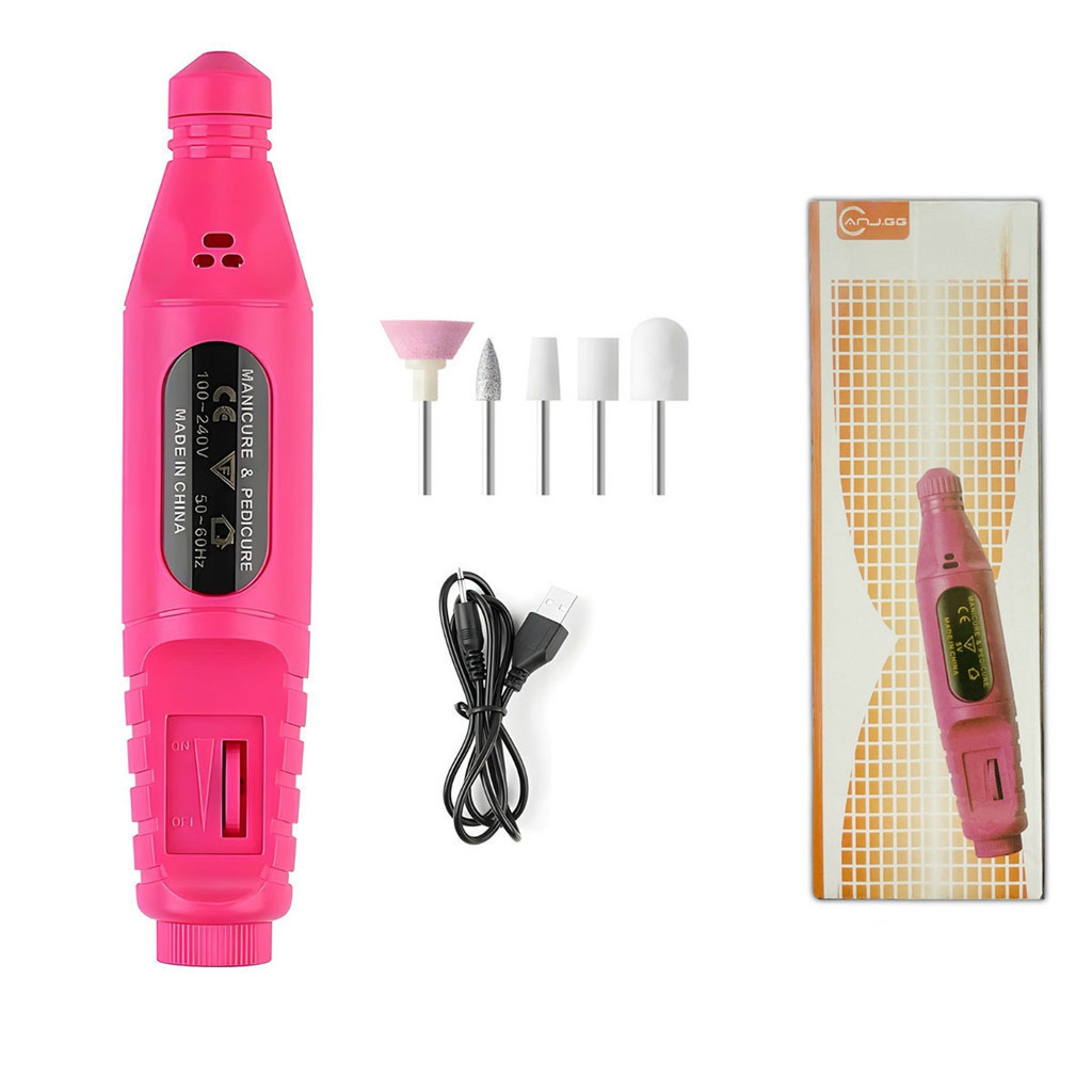 Kit Profissional de Lixadeira de Unhas Elétrica com Broca e Motor Bivolt para Manicure e Pedicure anjgg em Oferta na Shopee